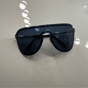 Navy VERSACE Shield Sunglasses